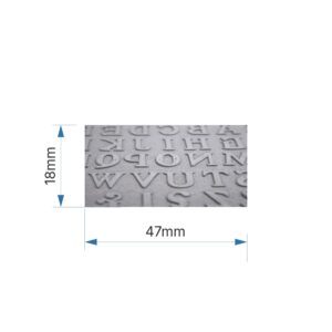 Szöveglemez gyakori bélyegzőkhöz - 47x18mm