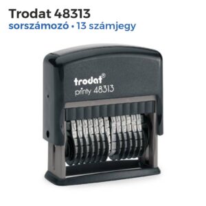 Trodat 48313 sorszámozó bélyegző használatra készen