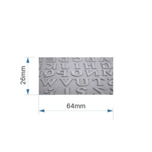 Szöveglemez gyakori bélyegzőkhöz - 64x26mm