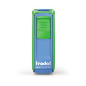 Trodat 9511 zsebbélyegző használatra készen - Zöld-kék