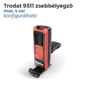 Trodat 9511 zsebbélyegző használatra készen