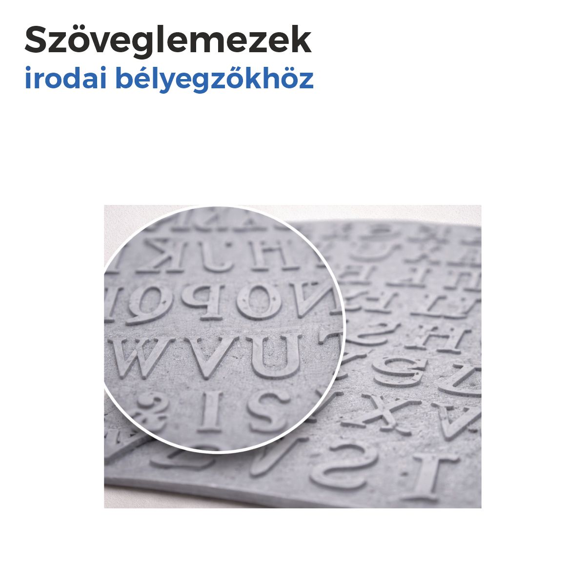Szöveglemez irodai bélyegzőkhöz