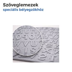 Szöveglemez speciális bélyegzőkhöz