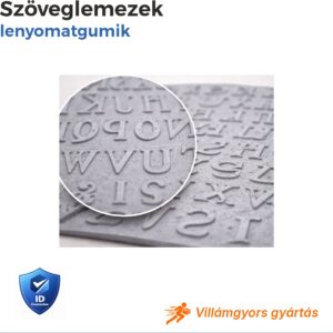 Szöveglemezek (lenyomatgumik)